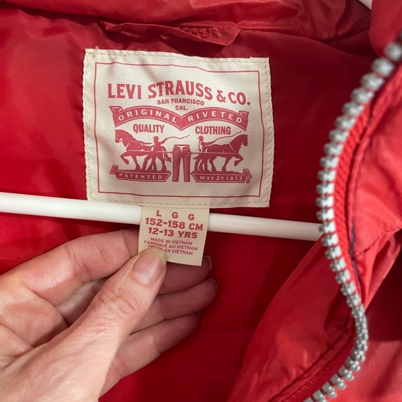 Levi's Red White Blue Boys Large Puffer Jacket - Picture 5 of 15